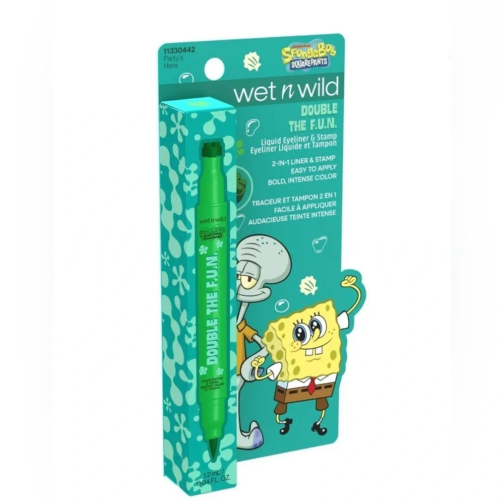 Wet N Wild SpongeBob Double The F.U.N. Liquid Eyeliner and Stamp - Party'S Here